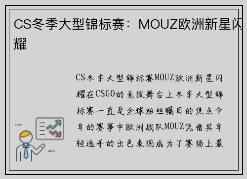 CS冬季大型锦标赛：MOUZ欧洲新星闪耀